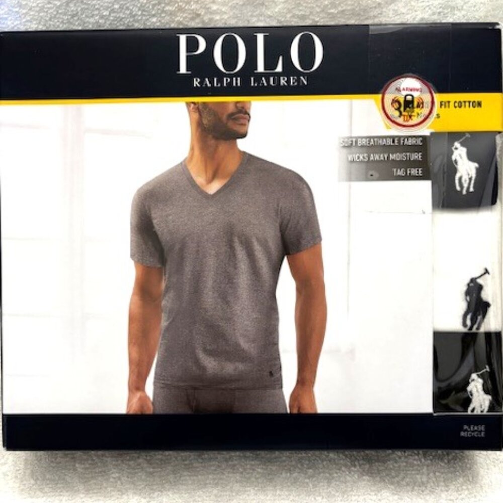Polo Ralph Lauren 3-pack classic fit v-neck cotton t-shirts Men's Size S